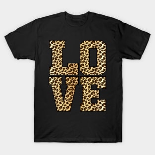 Leopard LOVE valentines day gift T-Shirt